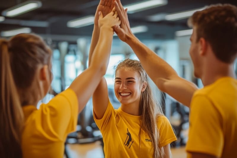 Gen Z sociale interactie in een sociale omgeving in je sportschool of fitnes club