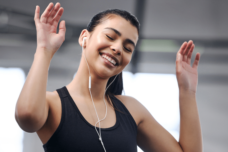 Juiste tempo workout muziek luisteren